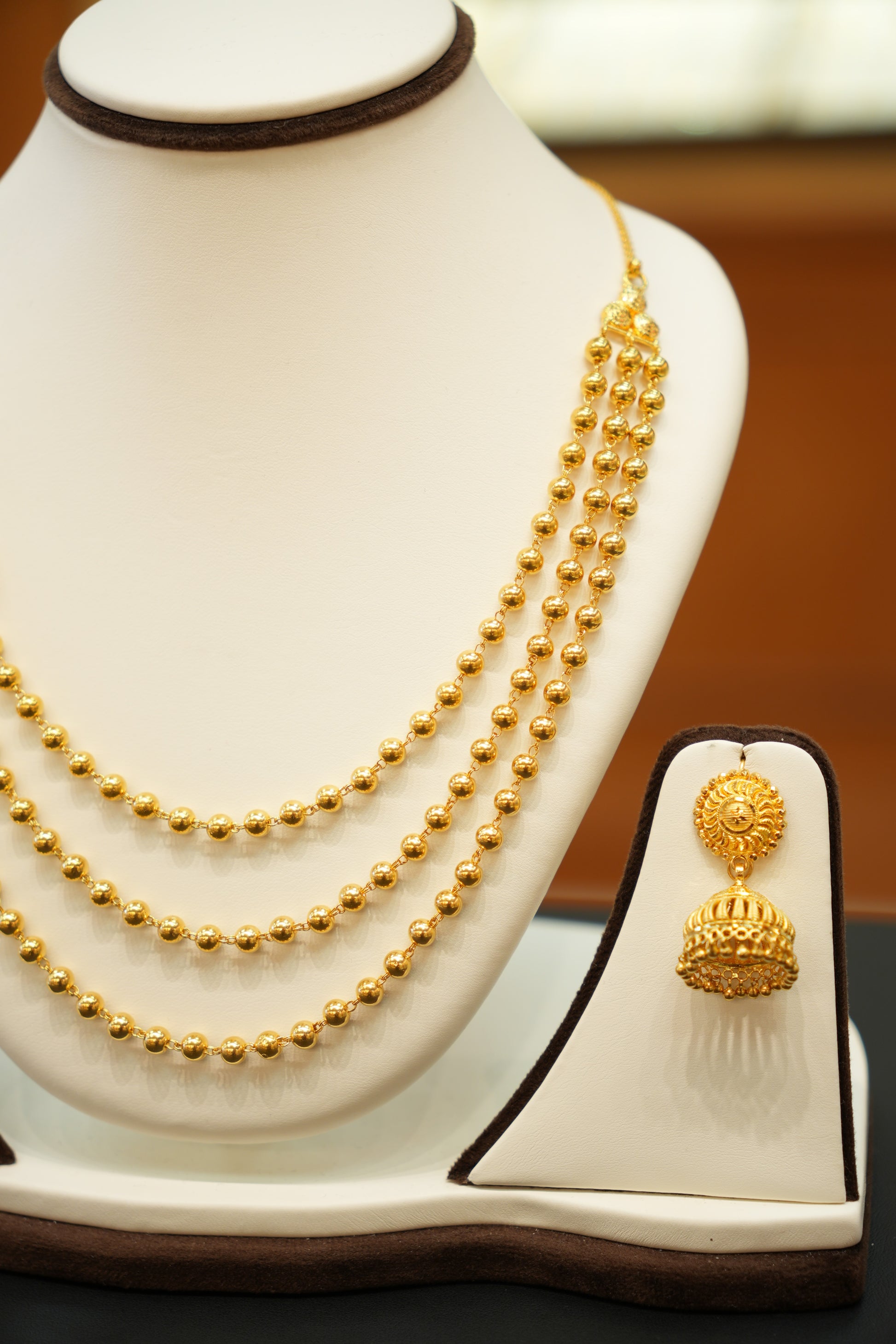 22K Gold Designer Necklace Set