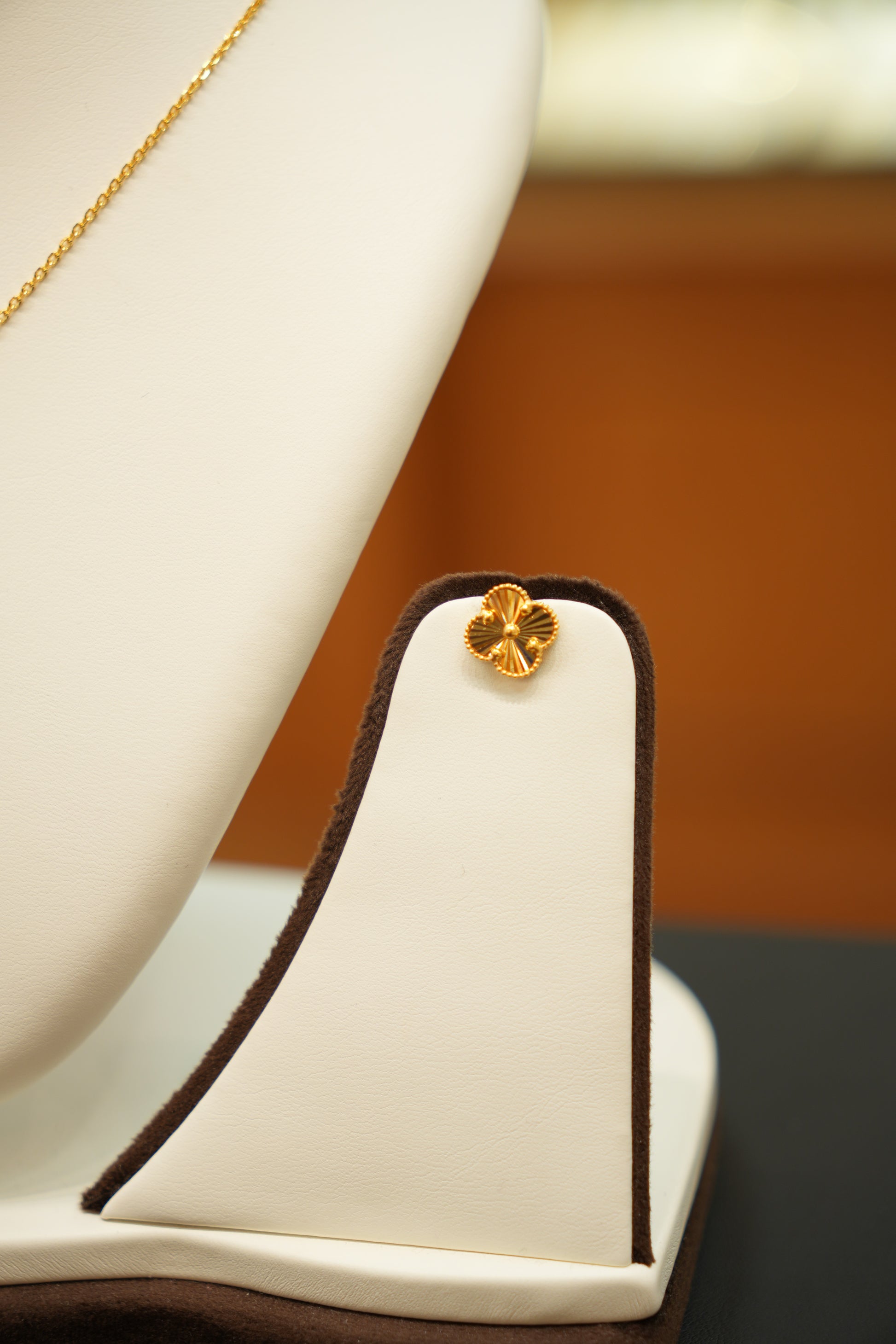 22K Gold Clover Designer Necklace Set