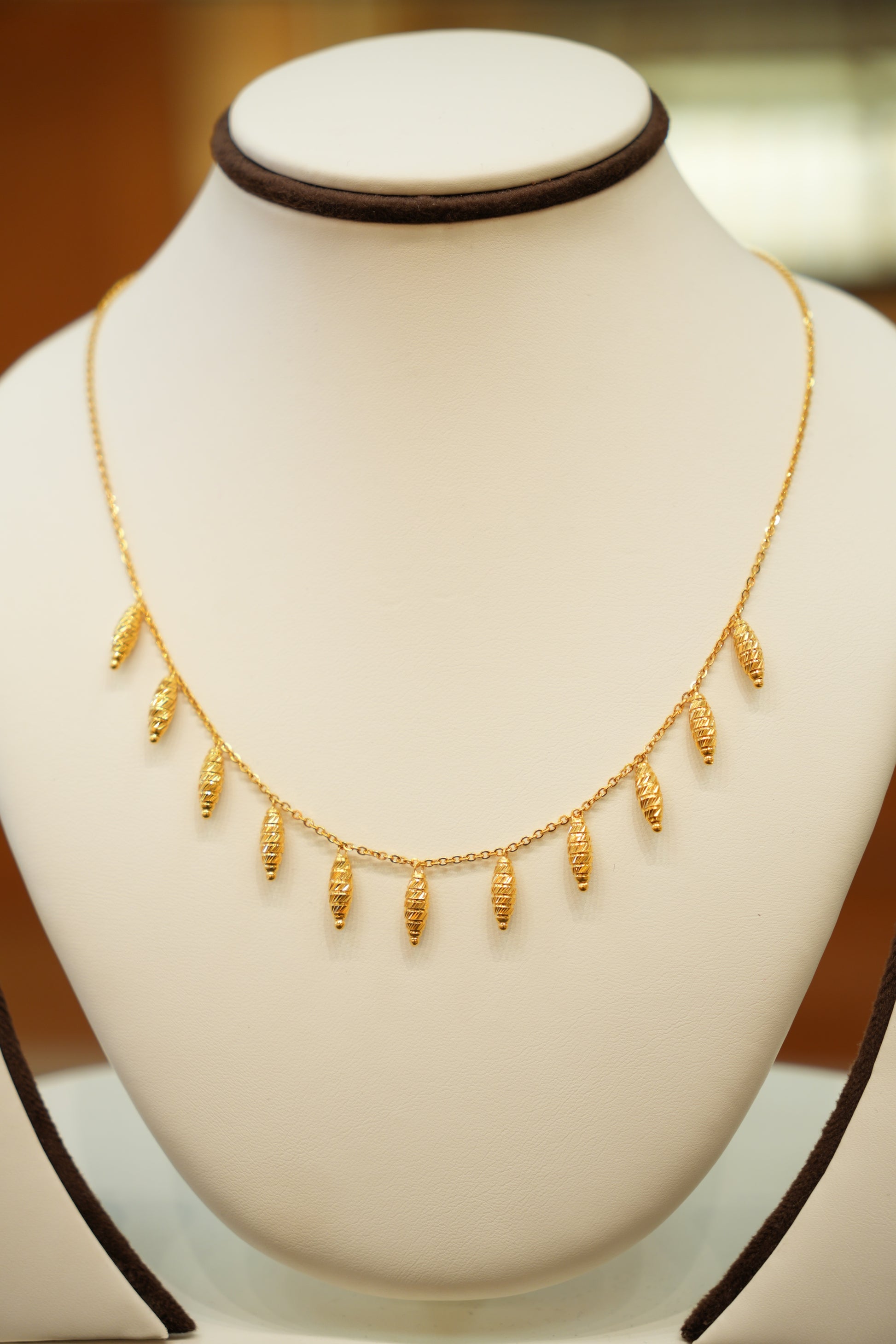22K Gold Designer Ladies Necklace Set