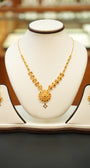 22K Gold Designer Ladies Necklace Set