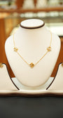 22K Gold Clover Designer Ladies Necklace Set