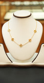 22K Gold Clover Designer Ladies Necklace Set