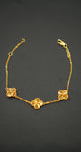 22k Gold Clover Designer Ladies Bracelet