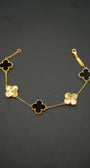 22k Gold Clover Designer Ladies Bracelet