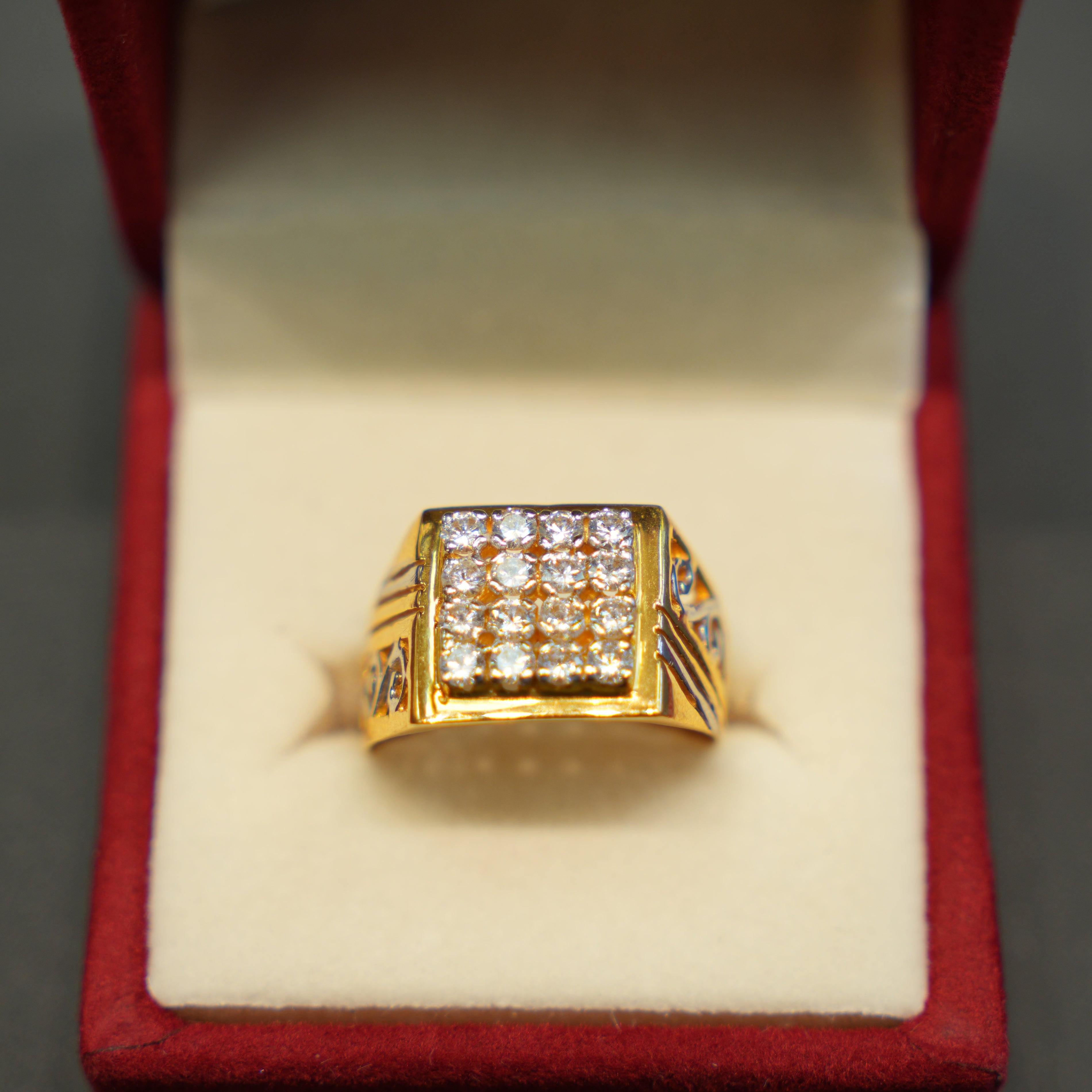 22k Gold Designer Men's Ring