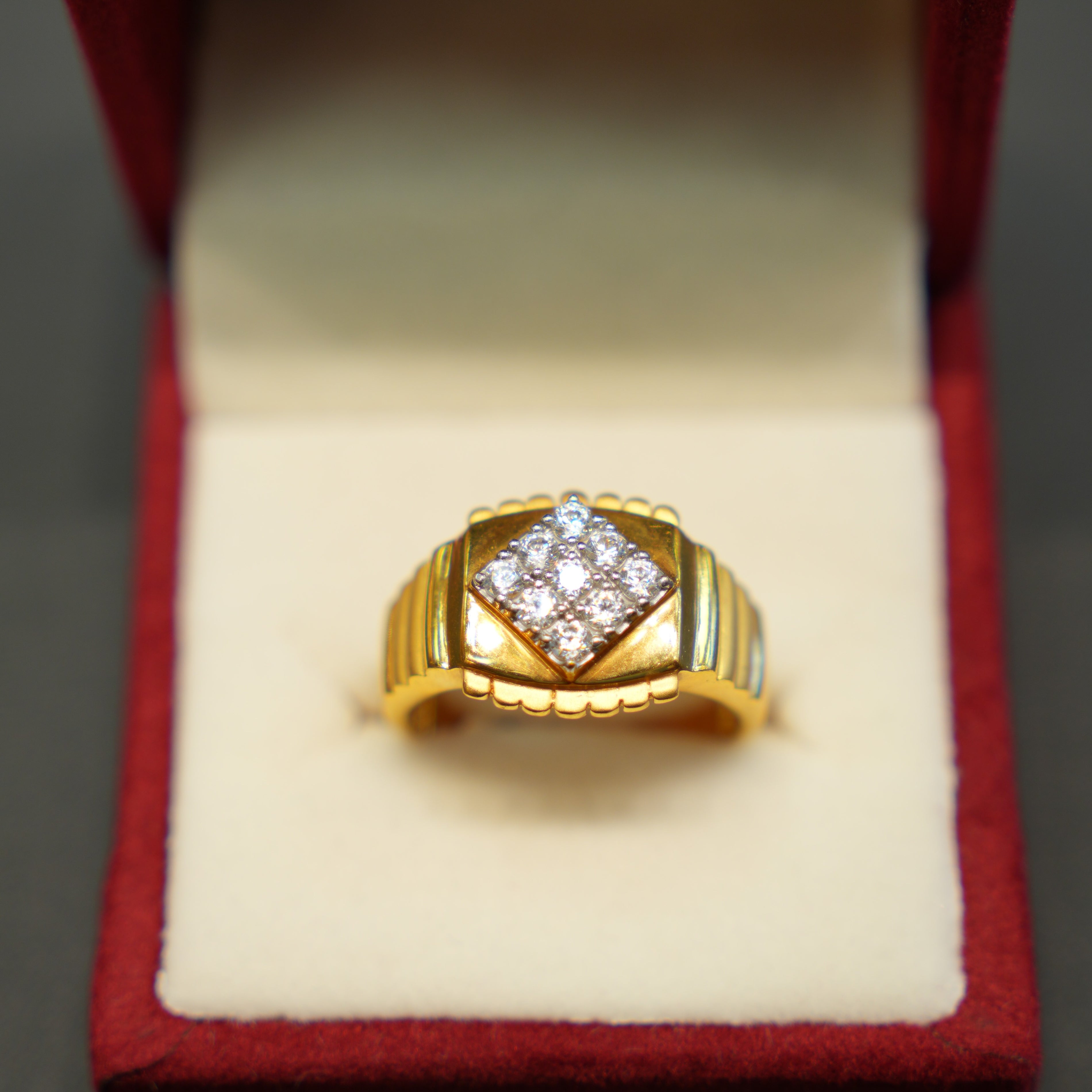 22k Gold Designer Men's Ring
