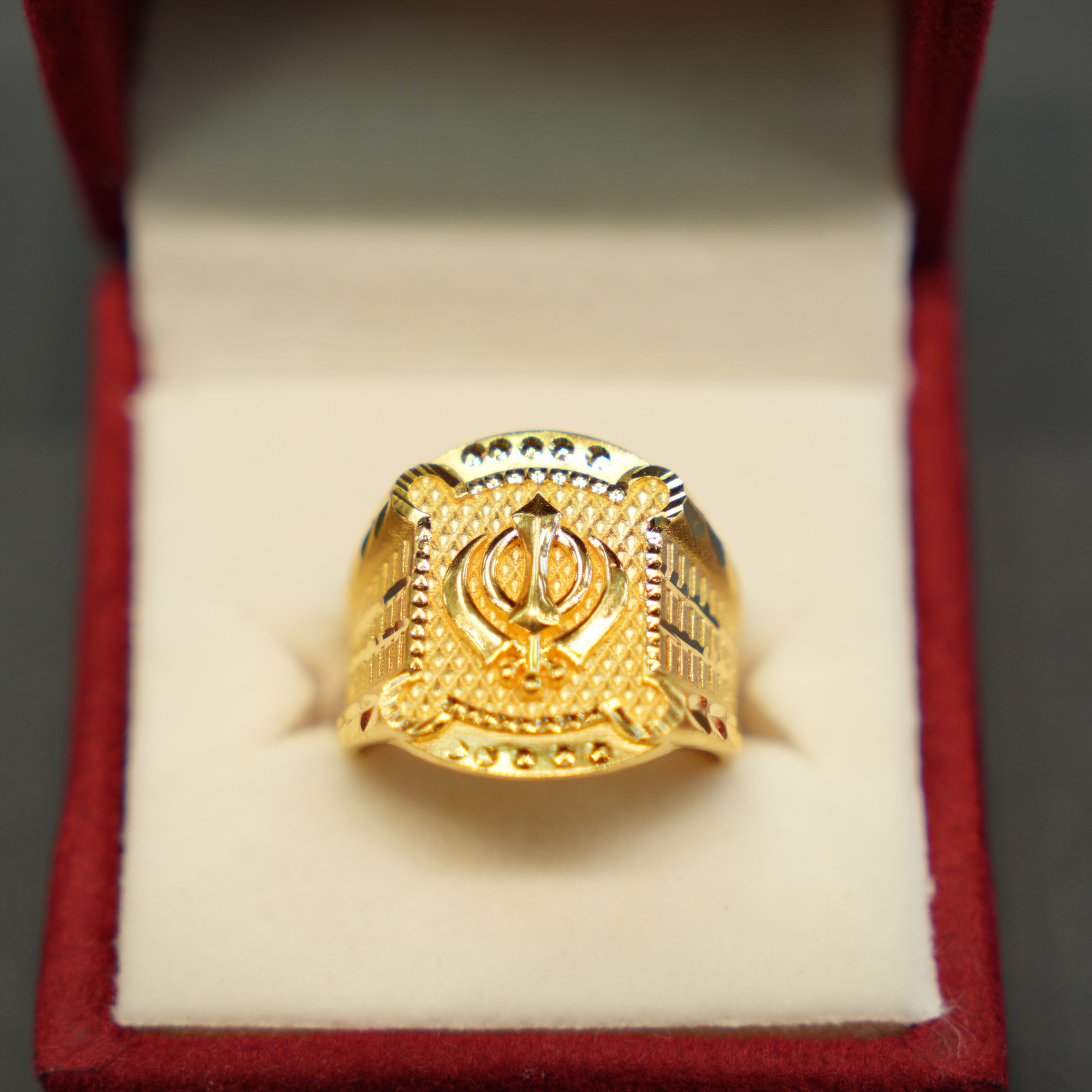 22k Gold Designer Men's Ring