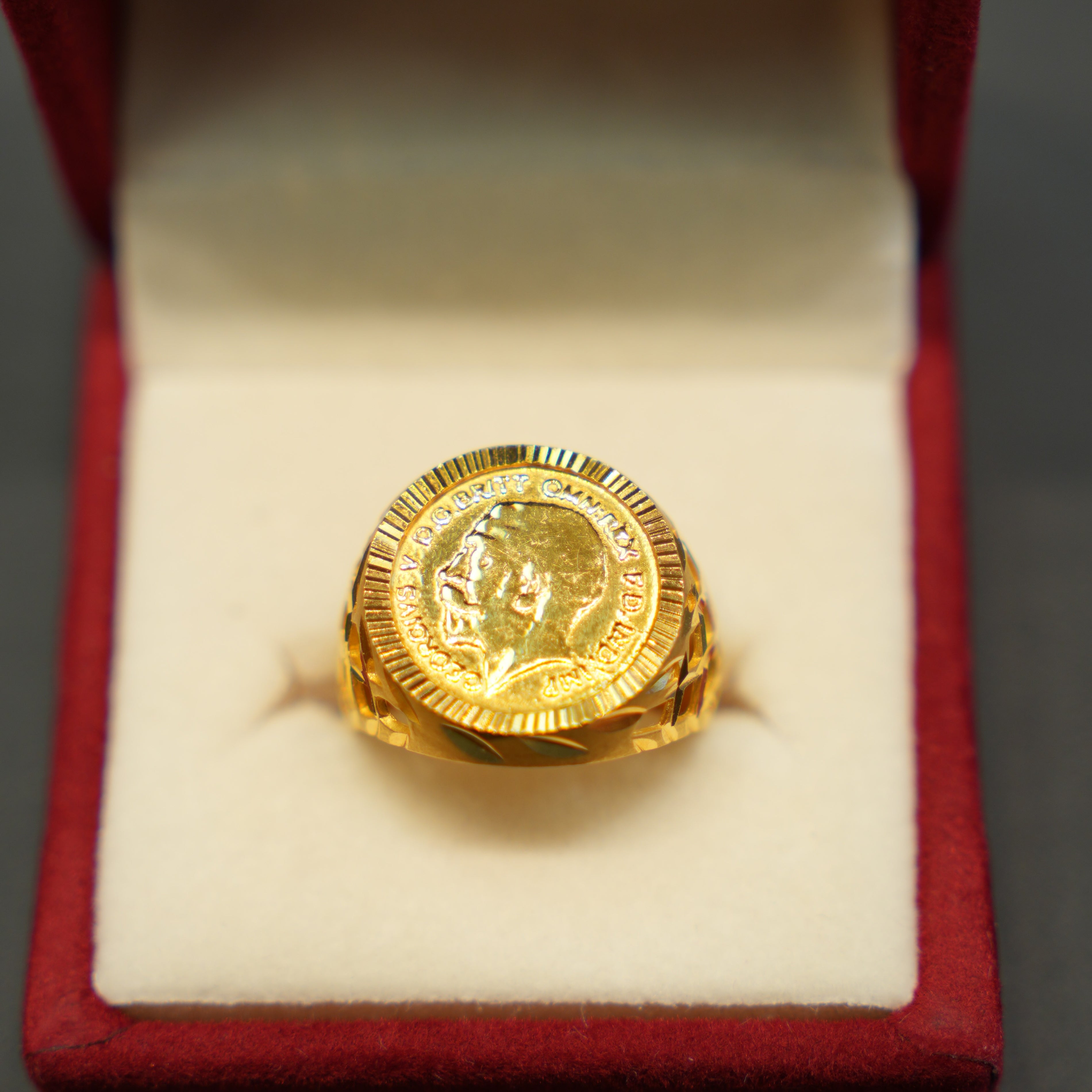 22k Gold Designer Men's Ring
