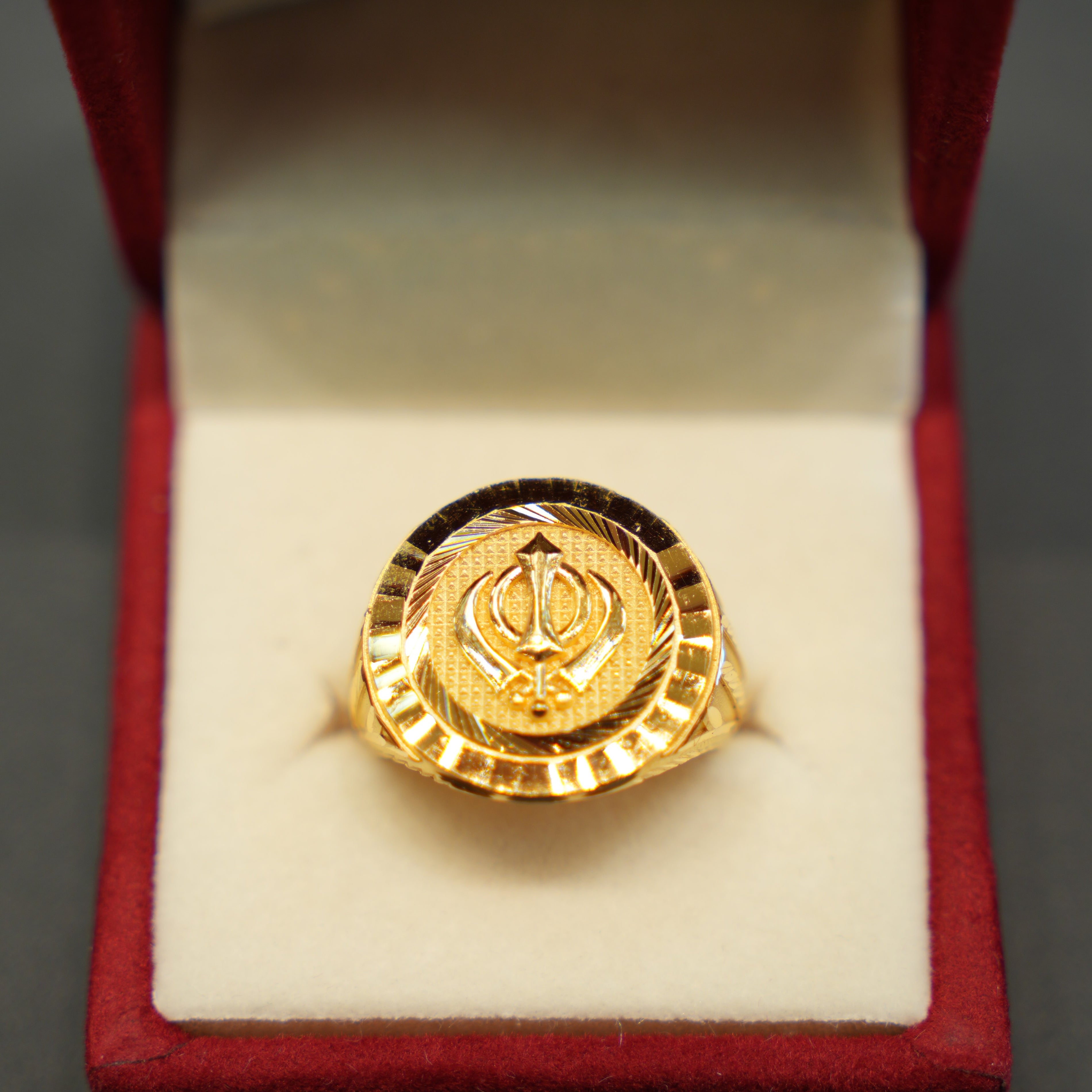 22k Gold Designer Men's Ring
