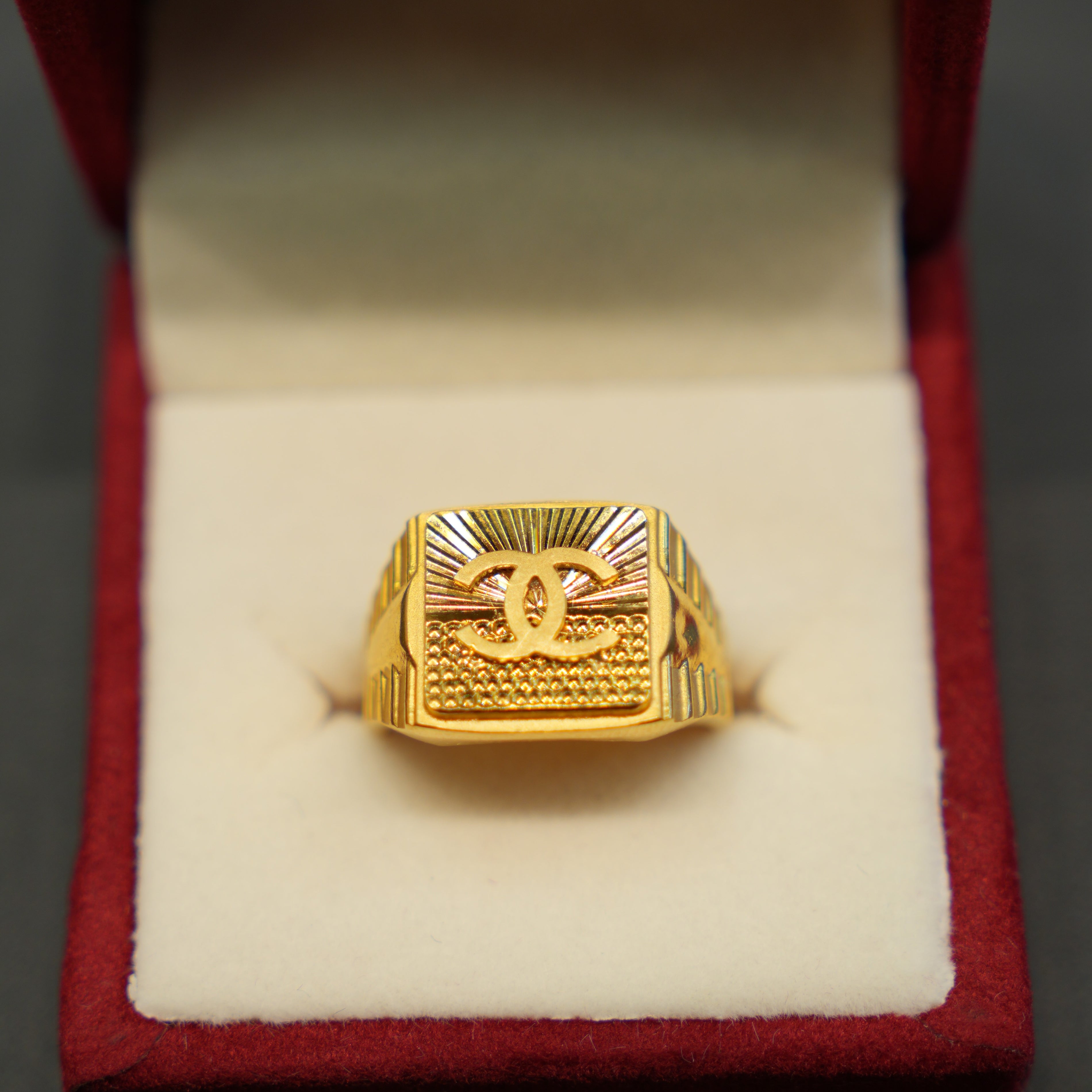 22k Gold Designer Men's Ring