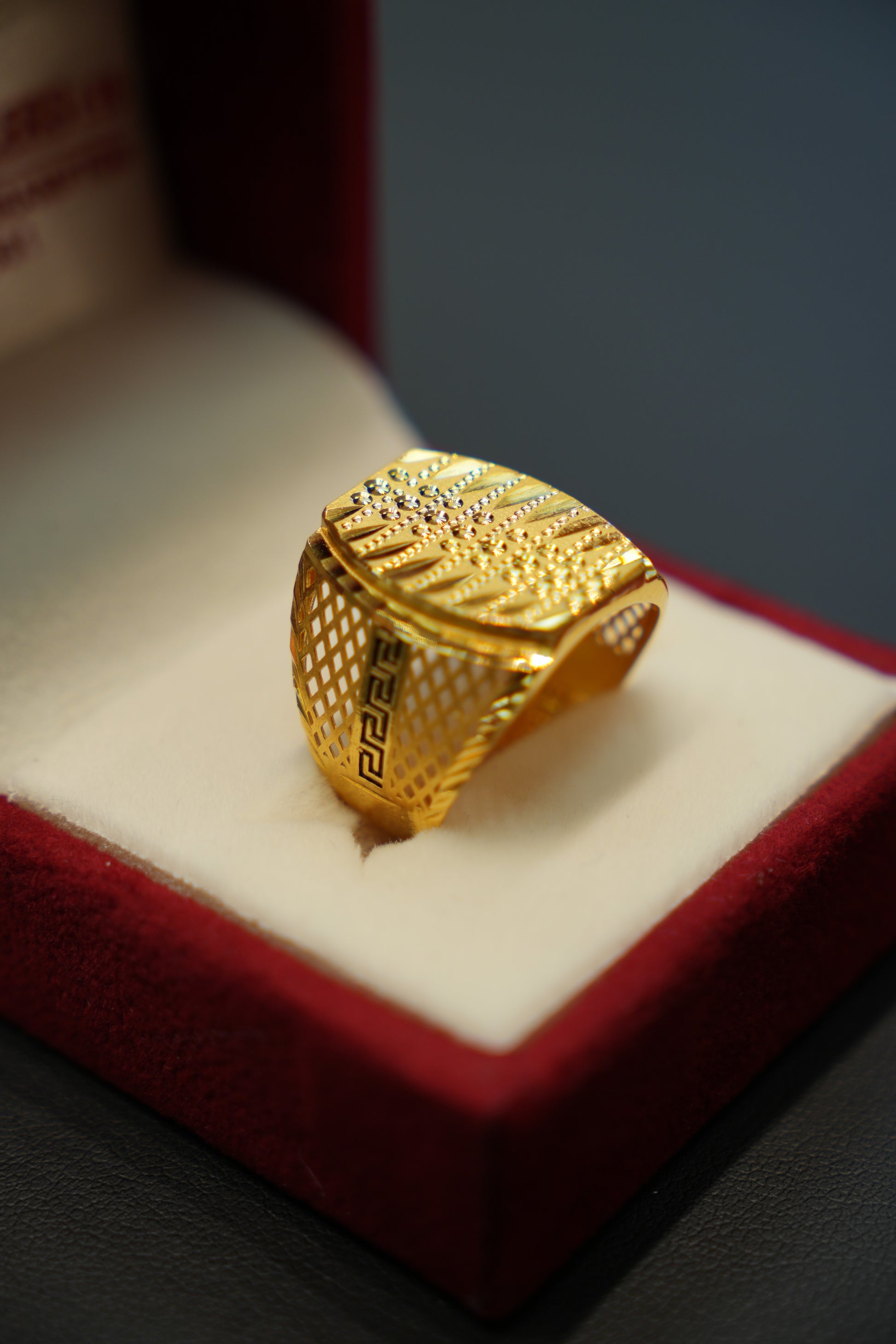 Handcrafted 22K Gold Designer Ring