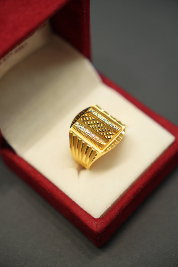 22k Gold Designer Men's Ring
