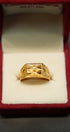 Bold yellow gold ring for men
