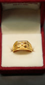 Bold yellow gold ring for men