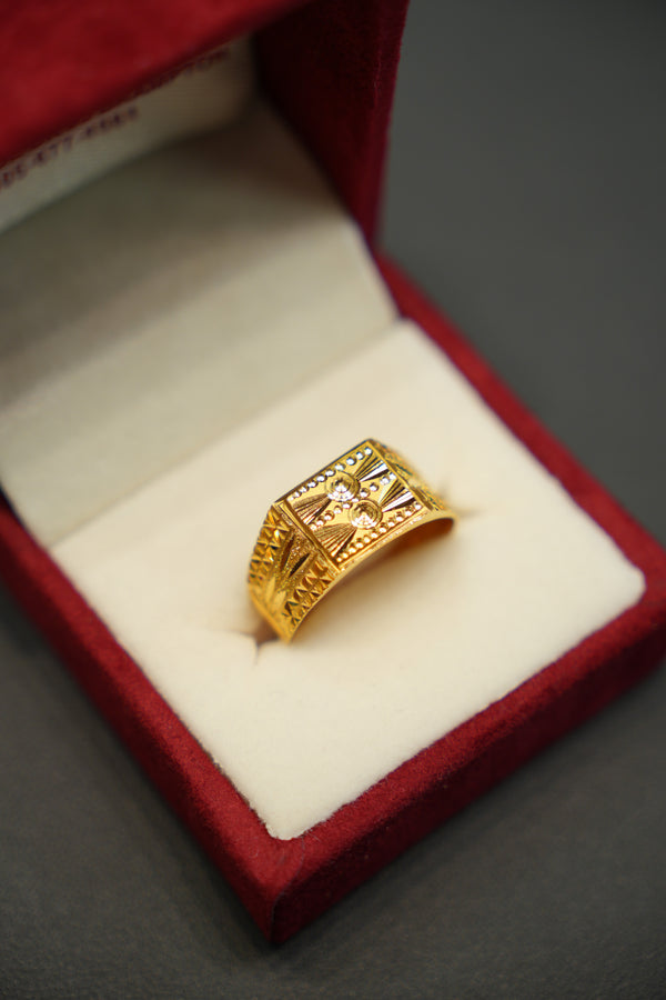 22k Gold Designer Men's Ring