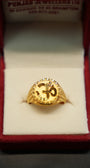 Traditional men's gold ring
