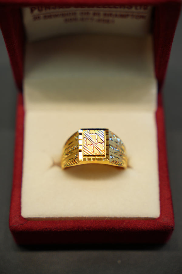 22k Gold Designer Men's Ring