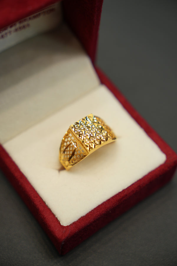 22k Gold Designer Men's Ring