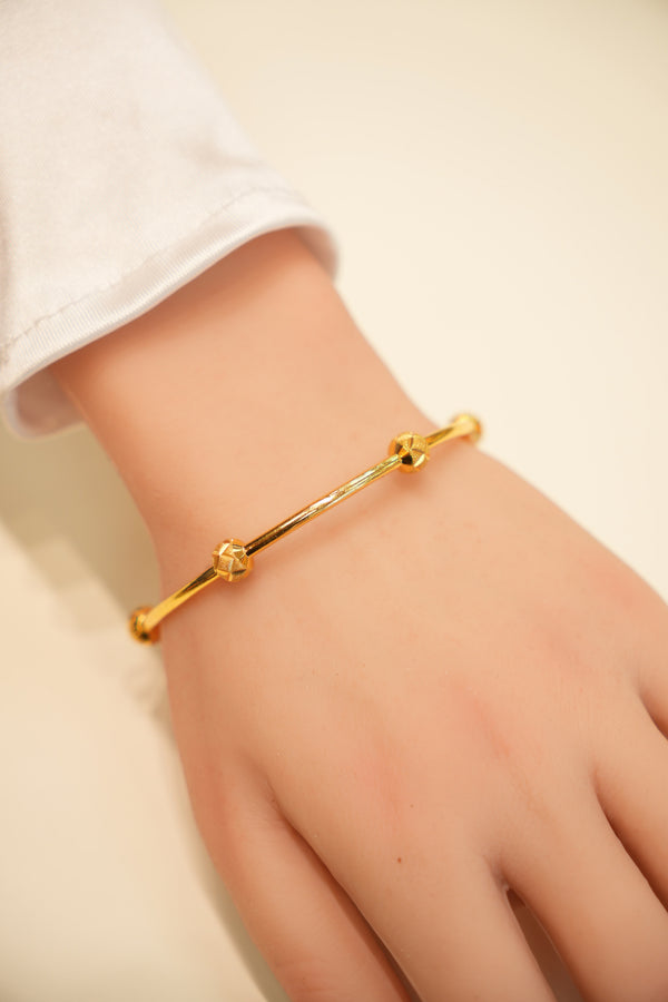 22K Gold Beaded Design Bangles