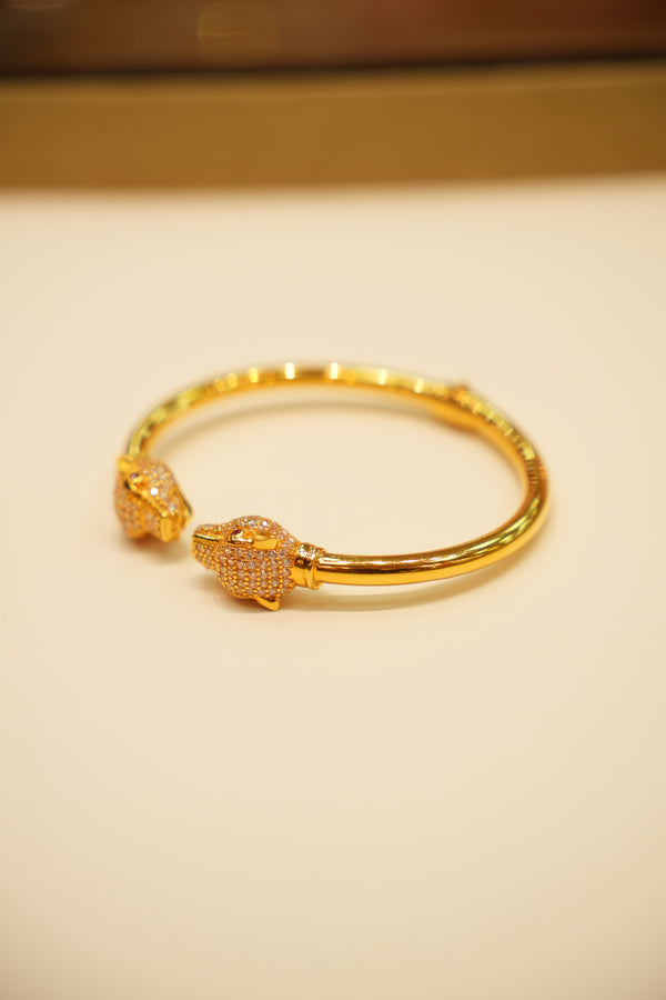 22K Floral Design Trendy Bangle