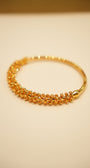 22K Gold Floral Bangle Bracelet