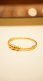 Luxury braided gold bracelet with polished shine