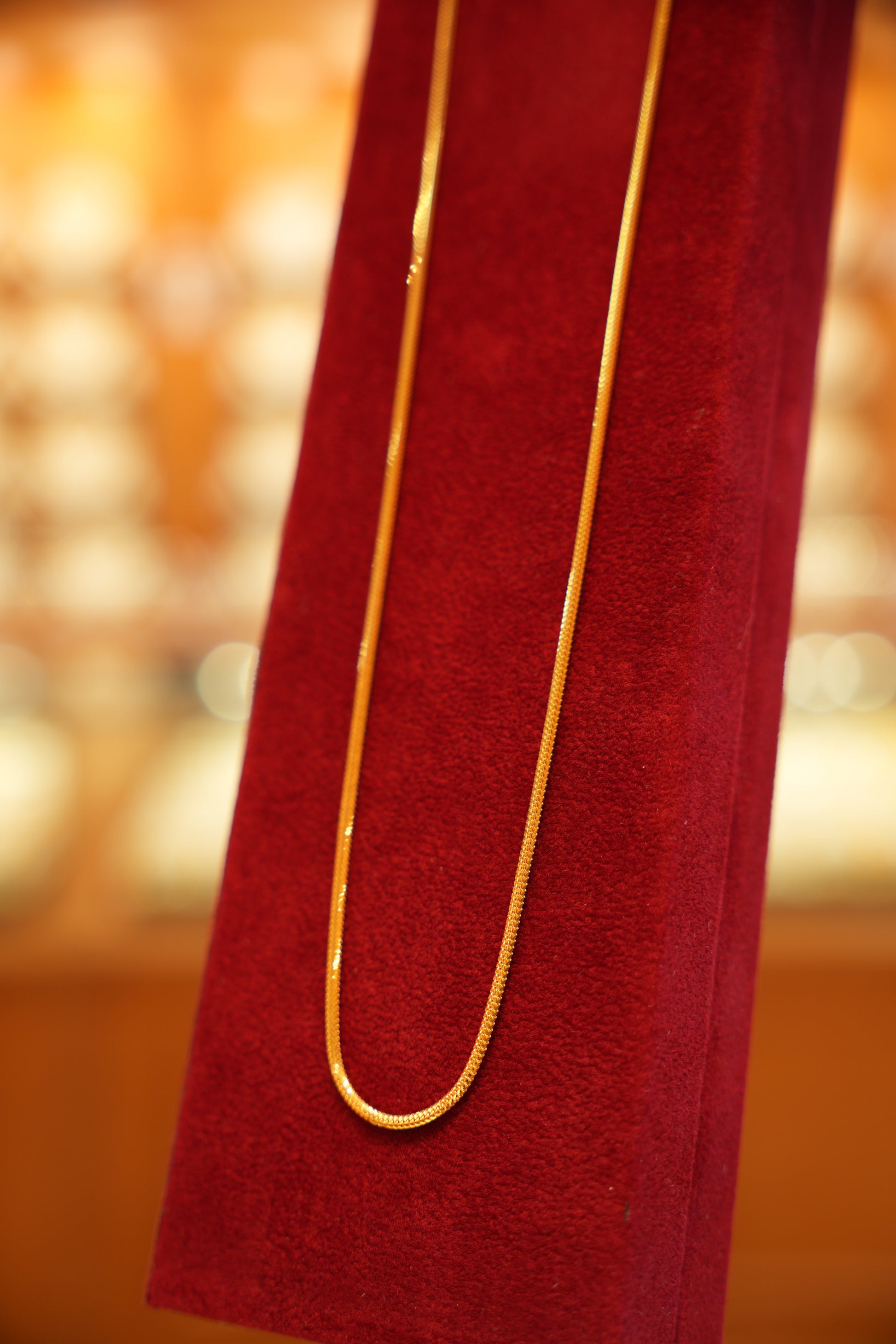 Gold plain necklace chain 