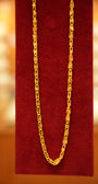 Classic gold necklace chain with modern box links