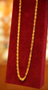 Elegant gold chain with smooth box link pattern