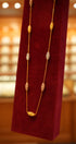 Premium gold chain on display