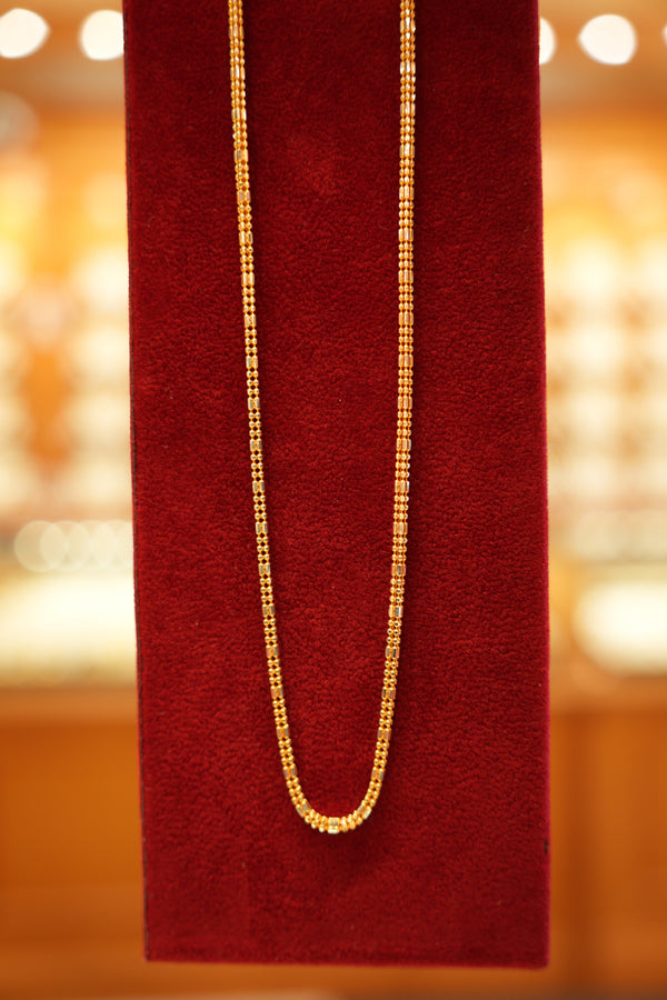 22K Premium Finish Gold Chain (18 Inches)