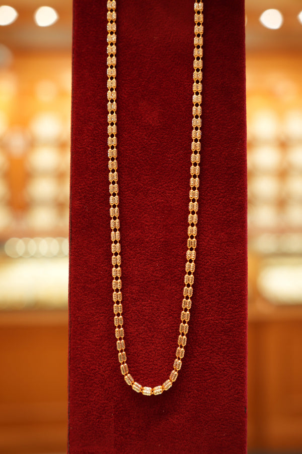 22K Modern Style Gold Chain (18 Inches)