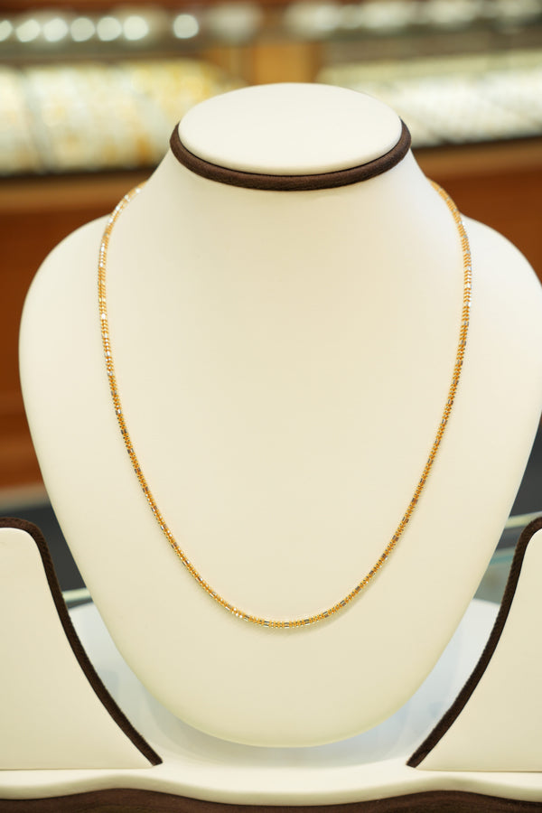 22K Premium Finish Gold Chain (18 Inches)