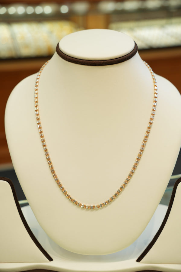 22K Modern Style Gold Chain (18 Inches)