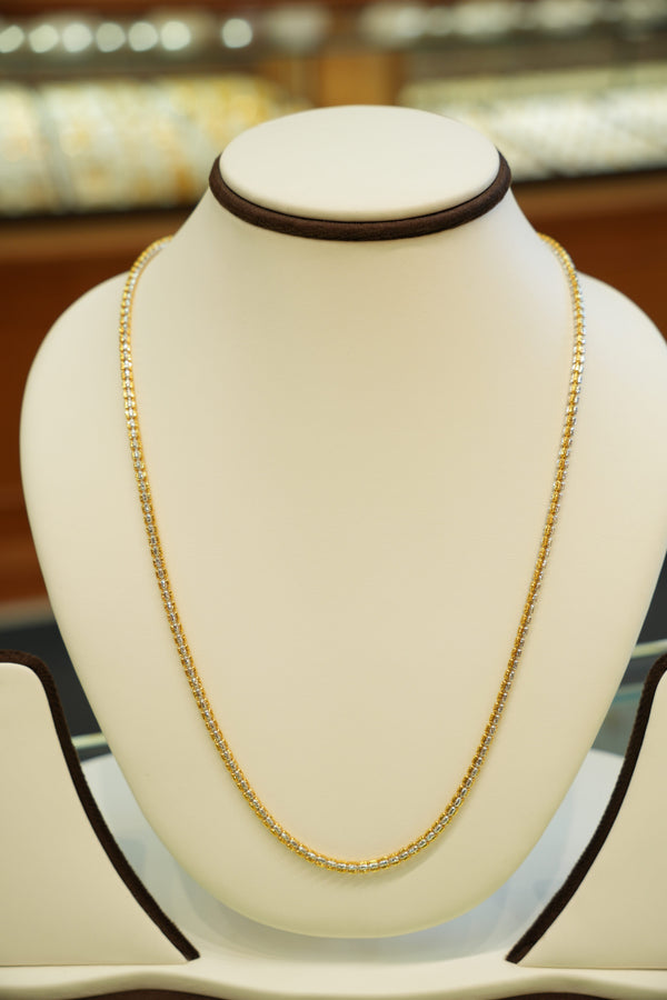 22K Gold Bead Design Chain (20 inches)
