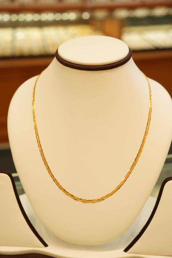22K Lightweight Gold Chain (18 Inches)