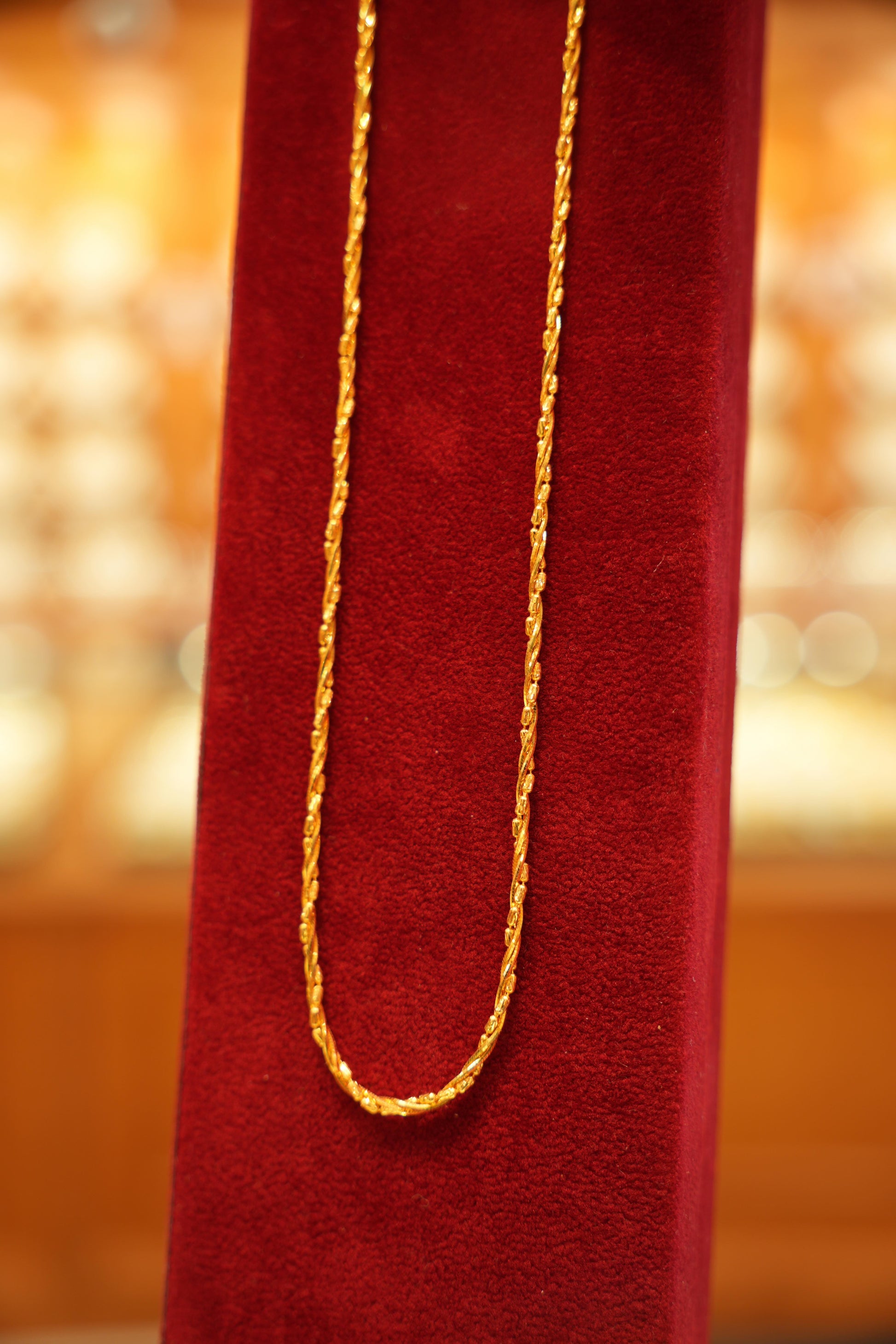Minimalist 22K gold necklace