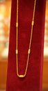 22K gold bead chain necklace