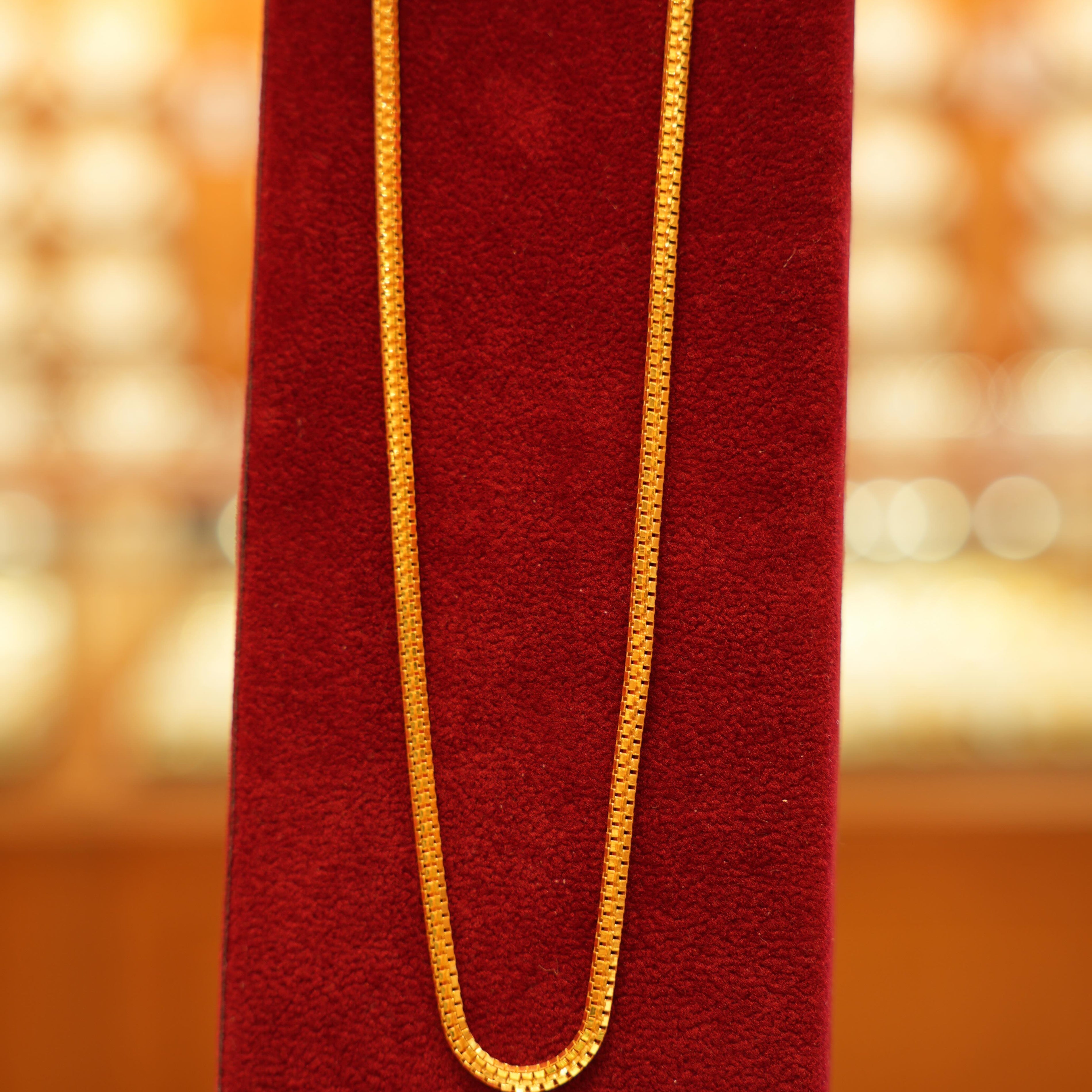 Designer gold chains with polished finish