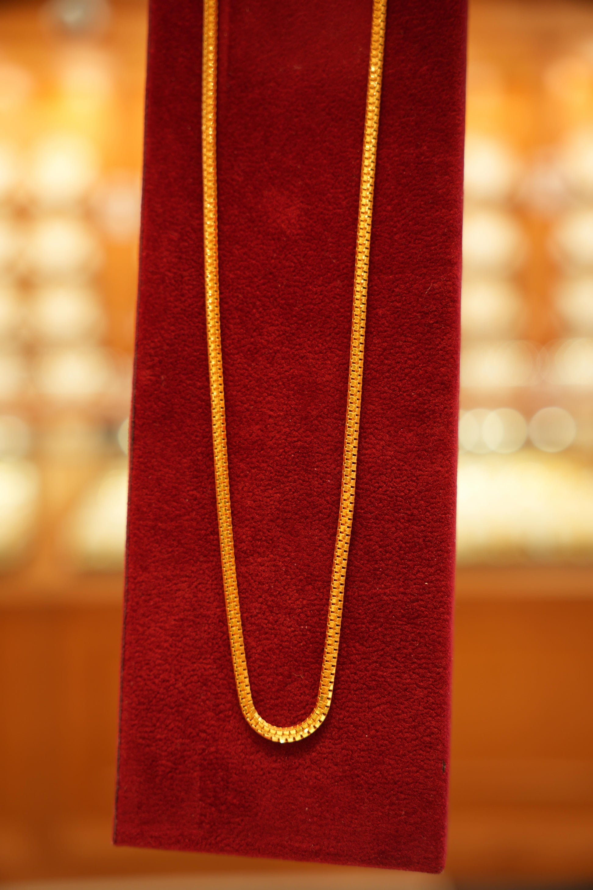 Designer gold chains with polished finish