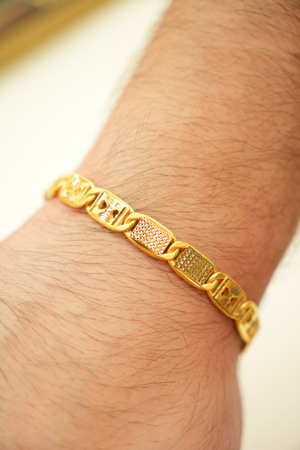 22k Gold Designer Men's Bracelet