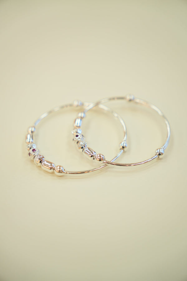 Silver Baby Bangles