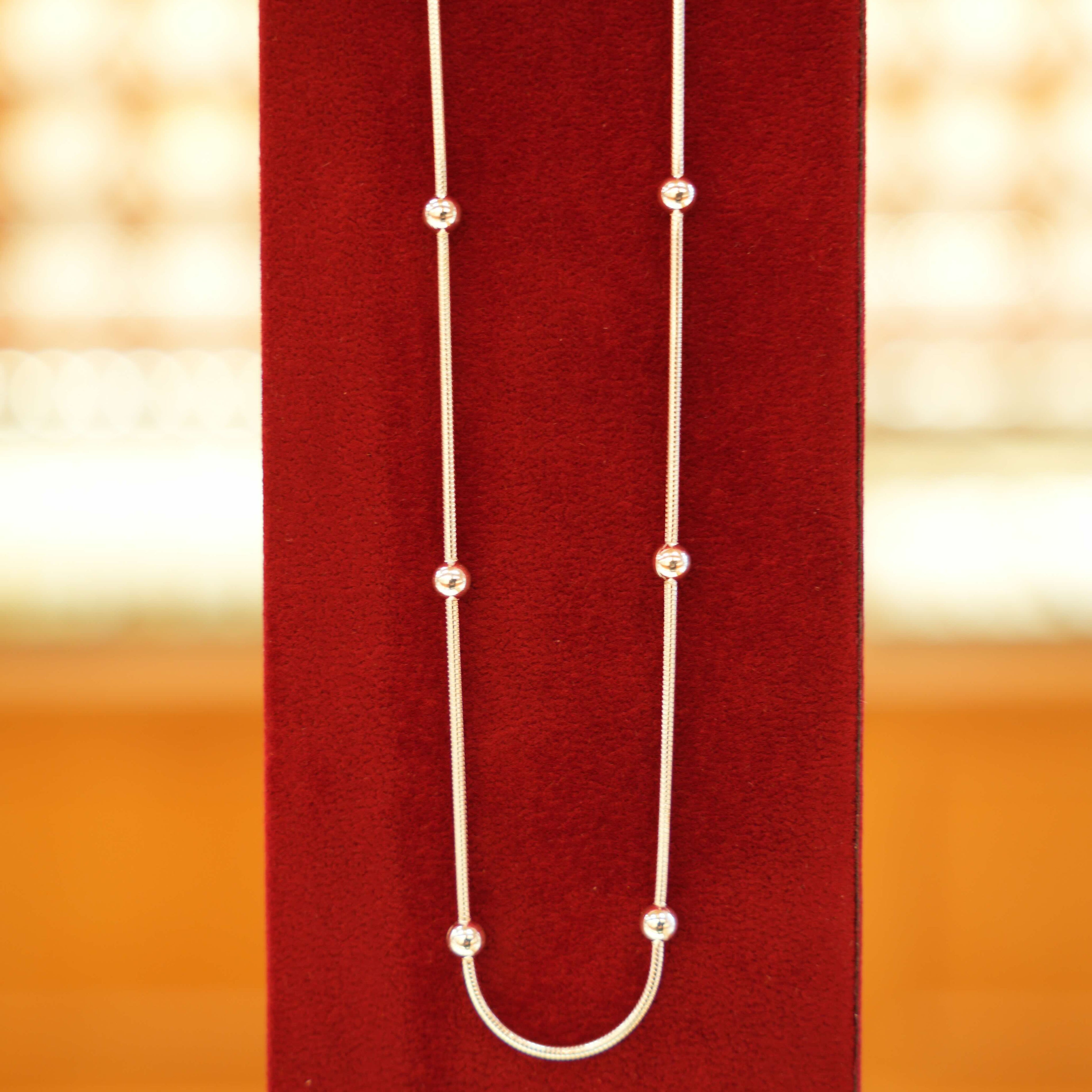 Modern sleek silver chain