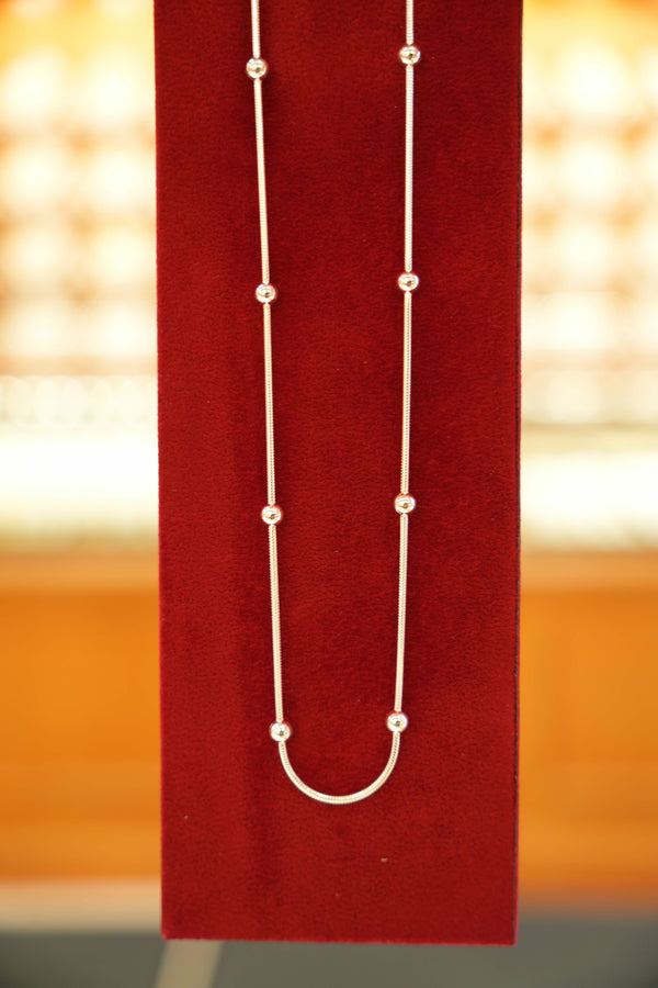 Modern sleek silver chain