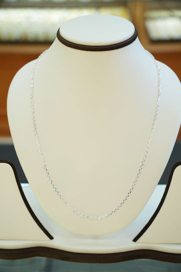 Polished silver chain