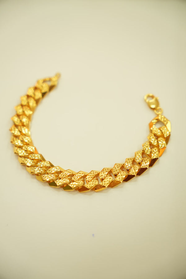 22K Gold Classic Mens Bracelet