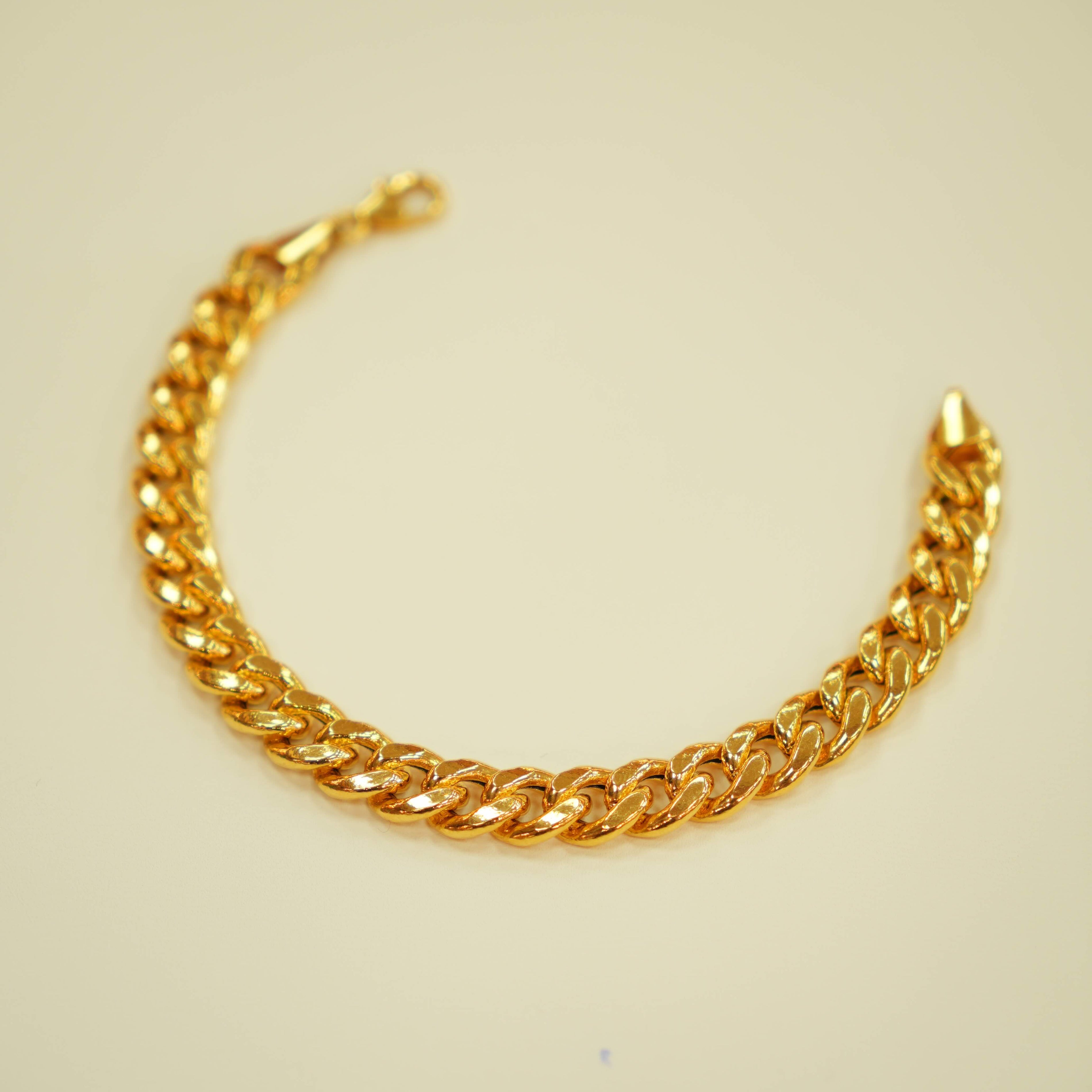 22K stylish men bracelet gold