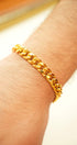 22K gold men link bracelet