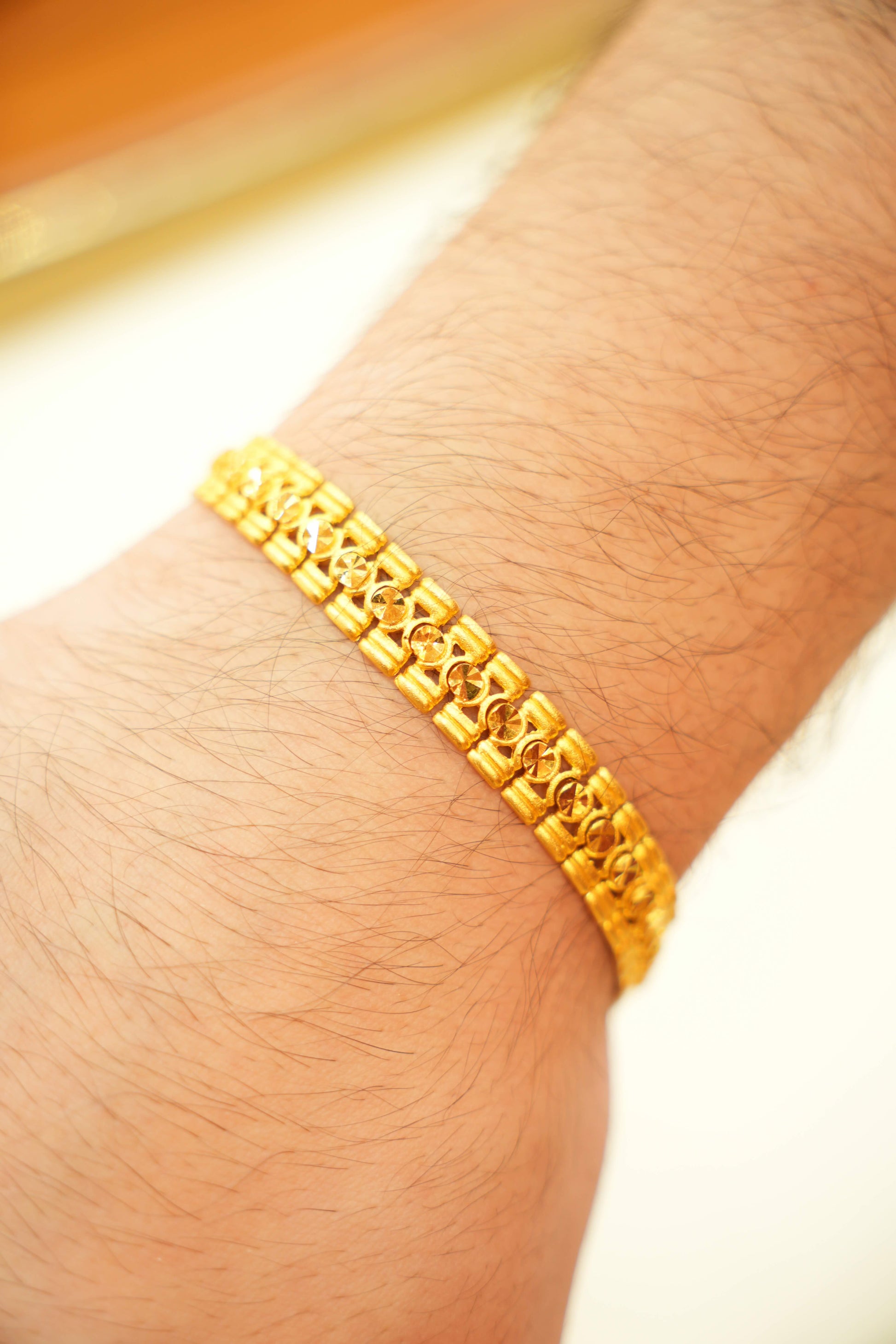 22K Men gold bracelet classic 