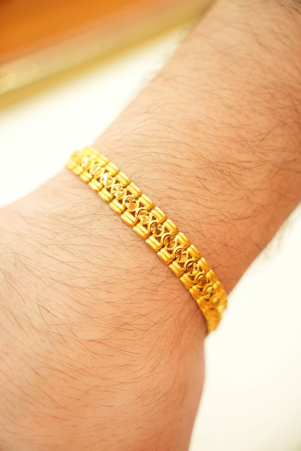 22K Gold Signature Mens Bracelet